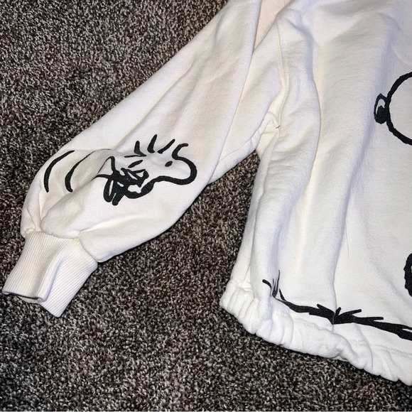 Zara Girls Peanuts Snoopy Denim Jean Jacket AND Hoodie SIZE 11-12 ❤️ - Picture 8 of 9